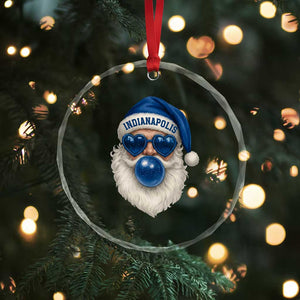 Funny Blue Bubble Santa Indianapolis Crystal Glass Ornament Retro Nostalgic Christmas Holiday Gift TS02 Print Your Wear
