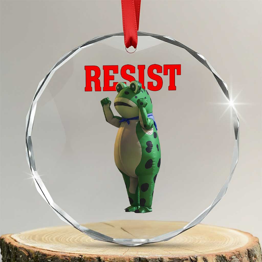 Funny Inflatable Portland Frog Resist Crystal Glass Ornament Freedom Protest - Print Your Wear