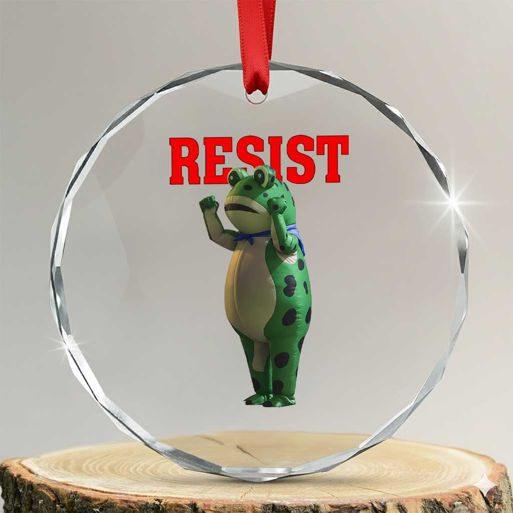 Funny Inflatable Portland Frog Resist Crystal Glass Ornament Freedom Protest TS02 Transparent Glass 3'' Circle Print Your Wear