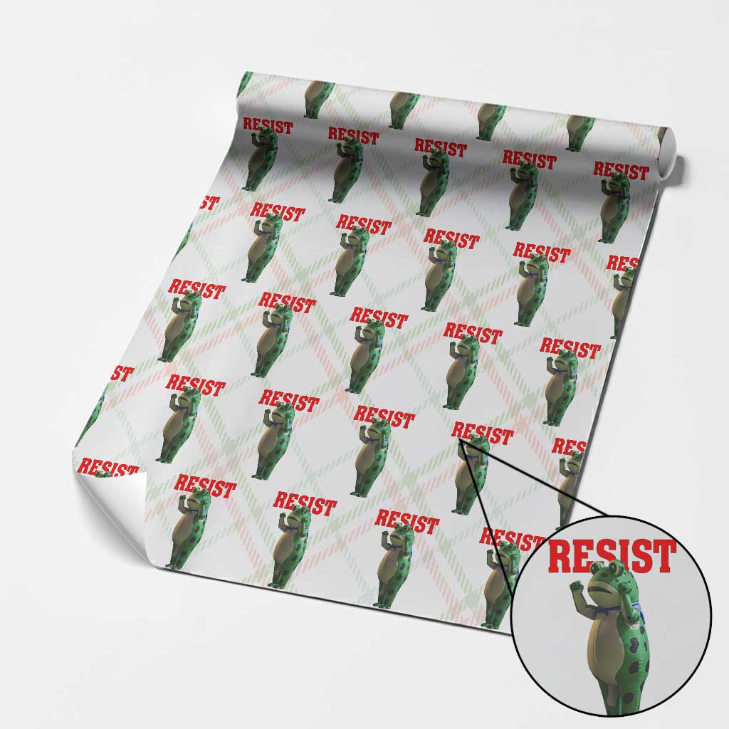 Funny Inflatable Portland Frog Resist Wrapping Paper Roll Freedom Protest TS02 Christmas Plaid Print Your Wear