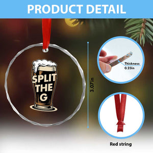 Funny Irish Beer Slit The G Crystal Glass Ornament Stout Beer Drinking Lover TS11 Print Your Wear