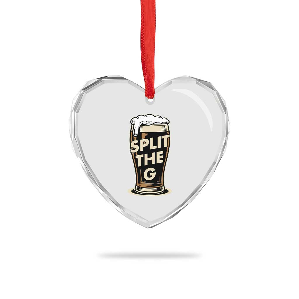 Funny Irish Beer Slit The G Heart Crystal Glass Ornament Stout Beer Drinking Lover TS11 Print Your Wear