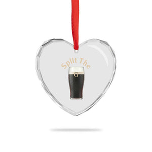 Funny Irish Beer Split The G Heart Crystal Glass Ornament St Patricks Day Stout Beer Drinking Day TS11 Print Your Wear