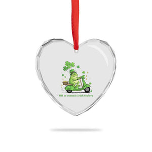 Funny Irish Frog Off To Commit Foolery Heart Crystal Glass Ornament St Patricks Day Gift TS12 Print Your Wear