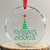 Funny Irish Gaelic Xmas Nollaig Shona Crystal Glass Ornament Xmas Tree TS11 Transparent Glass 3'' Circle Print Your Wear