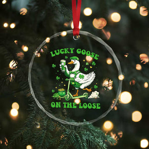 Funny Irish Goose Lover Crystal Glass Ornament Lucky Goose On The Loose TS12 Print Your Wear