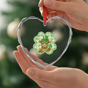 Funny Irish Highland Cow Shamrock Holiday Gift Heart Crystal Glass Ornament TS12 Print Your Wear