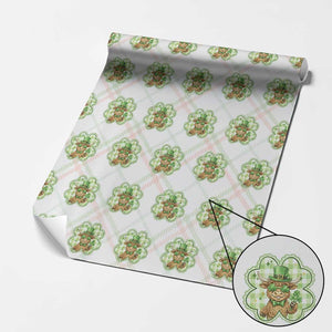 Funny Irish Highland Cow Shamrock Holiday Gift Wrapping Paper Roll TS12 Christmas Plaid Print Your Wear