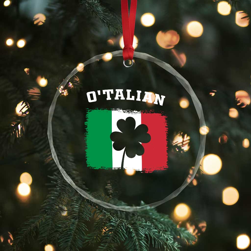 Funny Irish Italian St. Patrick's Day O'Talian Crystal Glass Ornament TS11 Print Your Wear