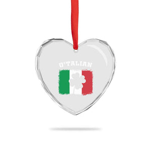Funny Irish Italian St. Patrick's Day O'Talian Heart Crystal Glass Ornament TS11 Print Your Wear