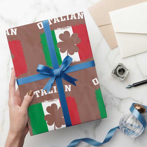 Funny Irish Italian St. Patrick's Day O'Talian Wrapping Paper Roll TS11 Mocha Print Your Wear