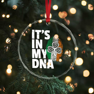 Funny Irish It's In My DNA Crystal Glass Ornament Ireland Fingerprint Flag TS11 Print Your Wear