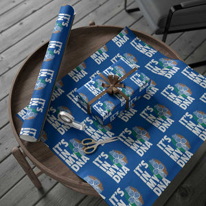 Funny Irish It's In My DNA Wrapping Paper Roll Ireland Fingerprint Flag TS11 Blue Print Your Wear