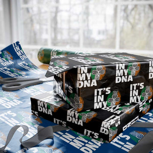 Funny Irish It's In My DNA Wrapping Paper Roll Ireland Fingerprint Flag TS11 Black Print Your Wear