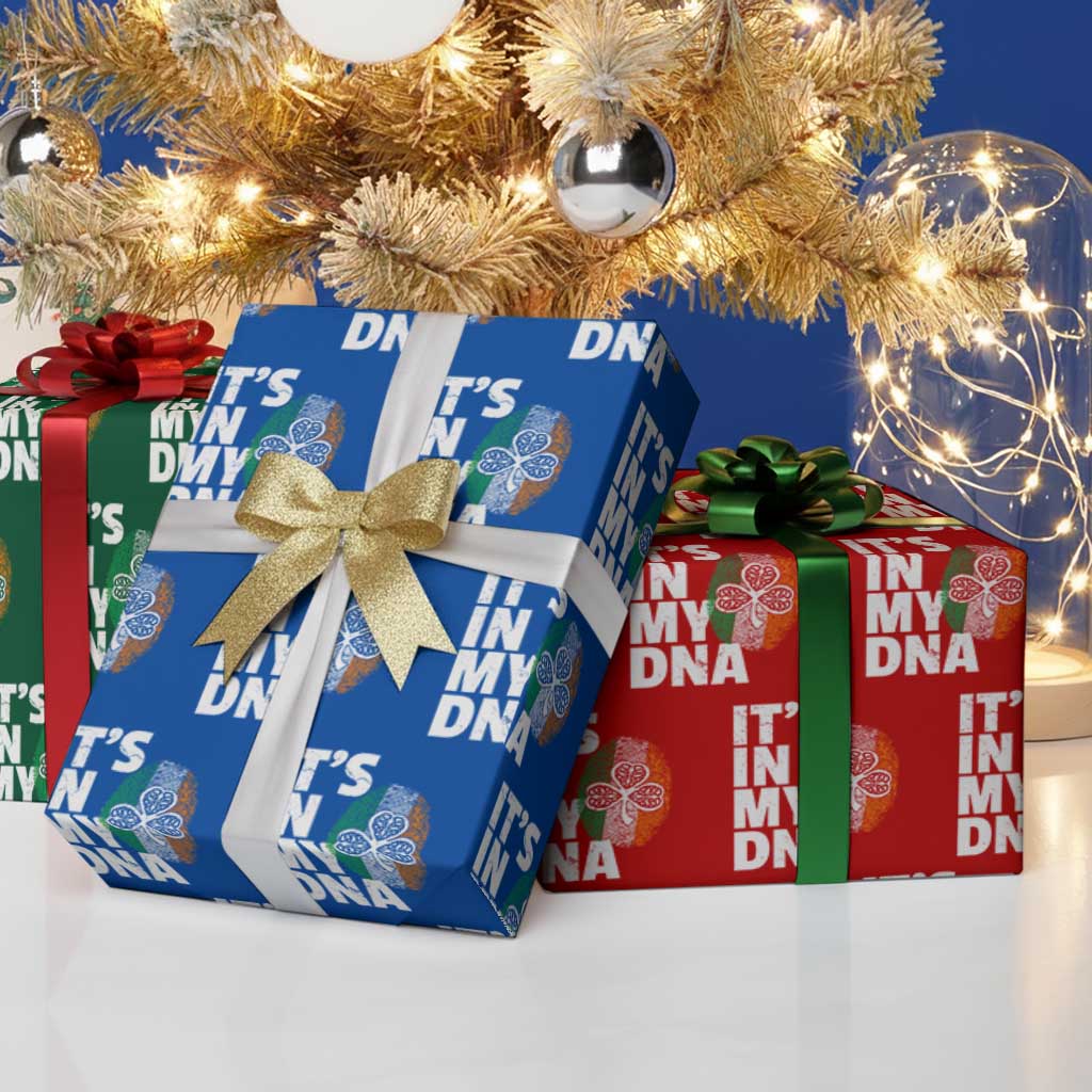 Funny Irish It's In My DNA Wrapping Paper Roll Ireland Fingerprint Flag TS11 Print Your Wear