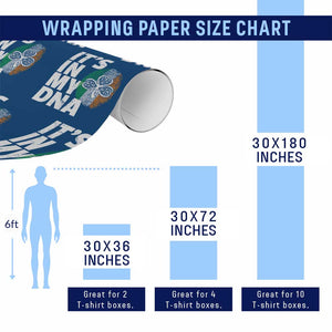 Funny Irish It's In My DNA Wrapping Paper Roll Ireland Fingerprint Flag TS11 Print Your Wear