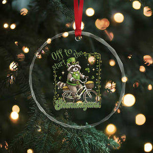 Funny Irish Raccoon Driver Crystal Glass Ornament Off To Start The Shenanigans TS12 Print Your Wear