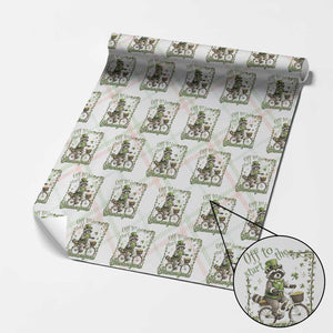 Funny Irish Raccoon Driver Wrapping Paper Roll Off To Start The Shenanigans TS12 Christmas Plaid Print Your Wear