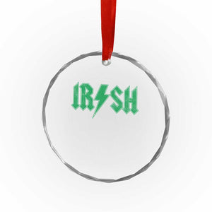 Funny Irish Rocker St Patrickss Day Lightning Bolt Rock and Roll Crystal Glass Ornament TS11 Print Your Wear
