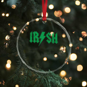 Funny Irish Rocker St Patrickss Day Lightning Bolt Rock and Roll Crystal Glass Ornament TS11 Print Your Wear