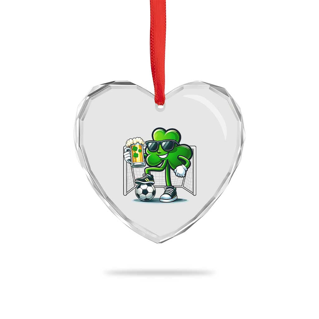 Funny Irish Shamrock Dabbing Soccer Heart Crystal Glass Ornament St Patricks Day TS12 Print Your Wear