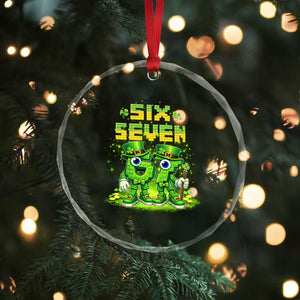Funny Irish St Patricks Day 67 Crystal Glass Ornament Six Seven Brainrot Italian Gaming 6 7 Meme Gen Alpha Slang TS10 Print Your Wear