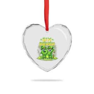 Funny Irish St Patricks Day 67 Heart Crystal Glass Ornament Six Seven Brainrot Italian Gaming 6 7 Meme Gen Alpha Slang TS10 Print Your Wear