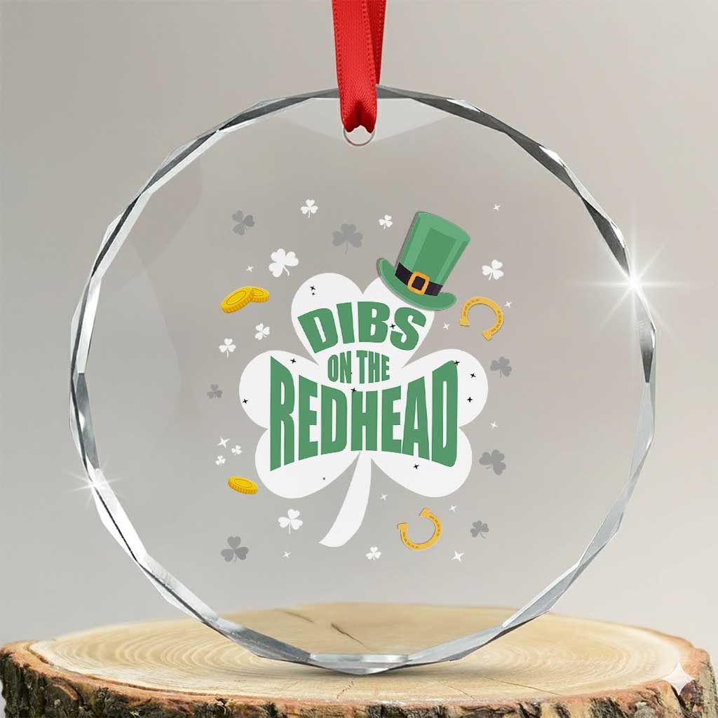 Funny Irish St Patricks Day Crystal Glass Ornament Prone To Shenanigans TS02 Transparent Glass 3'' Circle Print Your Wear