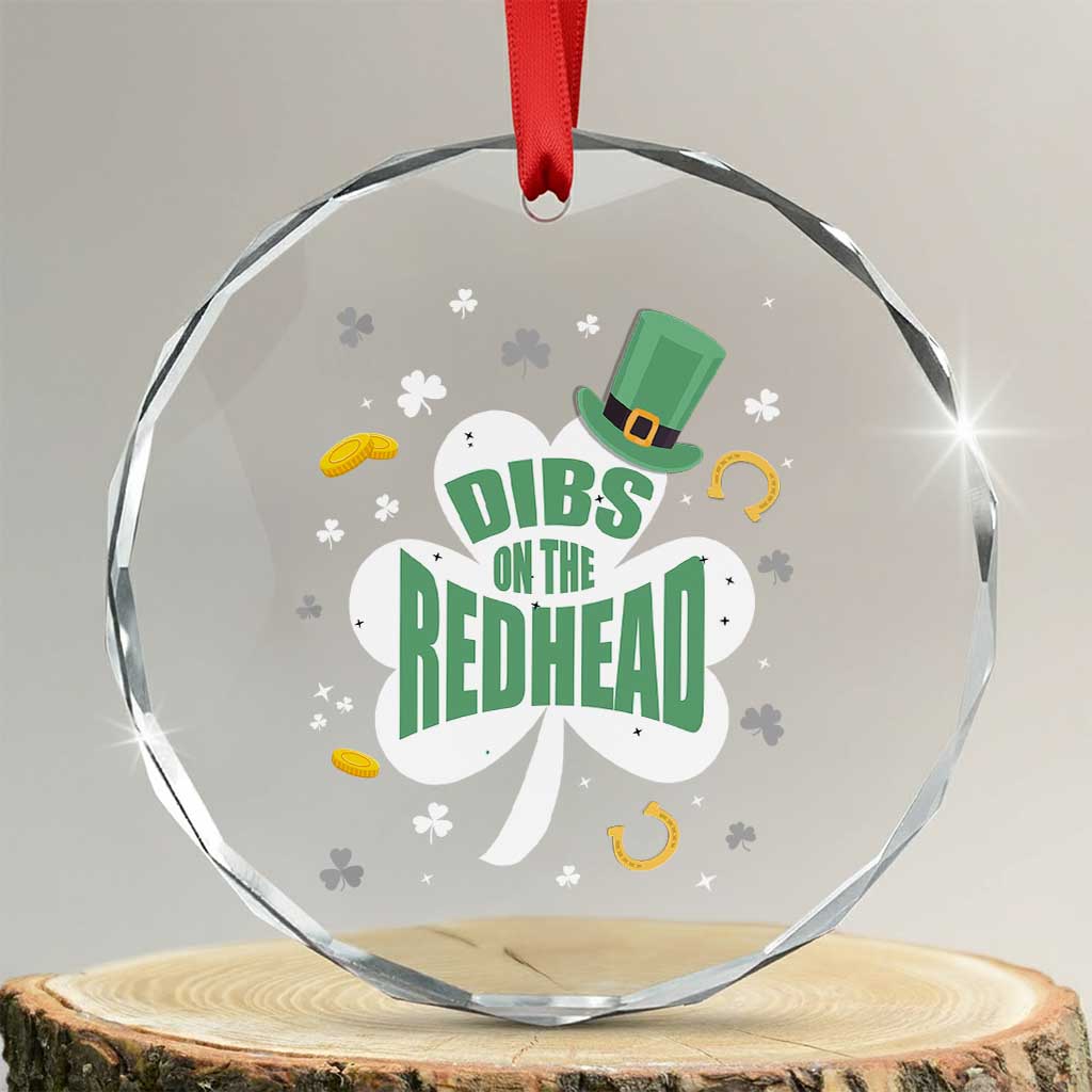 Funny Irish St Patricks Day Crystal Glass Ornament Prone To Shenanigans TS02 Transparent Glass 3'' Circle Print Your Wear