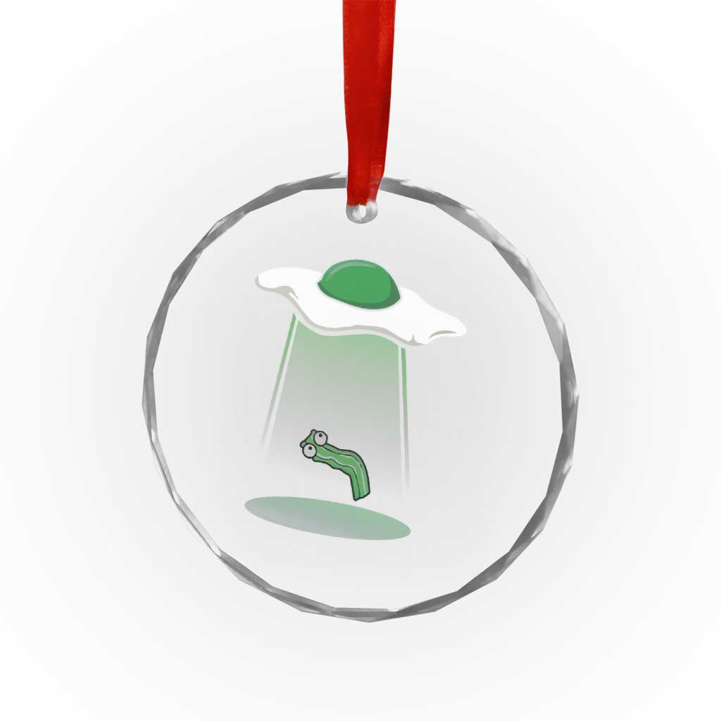 Funny Irish St Patricks Day Crystal Glass Ornament UFO Egg Bacon Abduction Funny TS10 Print Your Wear