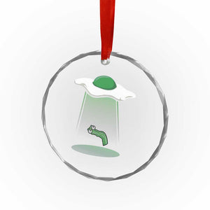 Funny Irish St Patricks Day Crystal Glass Ornament UFO Egg Bacon Abduction Funny TS10 Print Your Wear