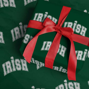 Funny Irish St Patricks Day Distressed Shamrock Ireland Pride Wrapping Paper Roll TS11 Green Print Your Wear