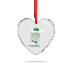 Funny Irish St Patricks Day Heart Crystal Glass Ornament UFO Egg Bacon Abduction Funny TS10 Print Your Wear