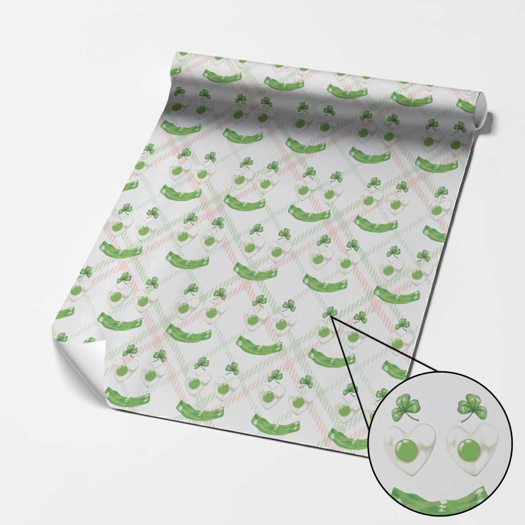 Funny Irish St Patricks Day Shamrock Wrapping Paper Roll Green Eggs Smile Brunch Breakfast TS10 Christmas Plaid Print Your Wear