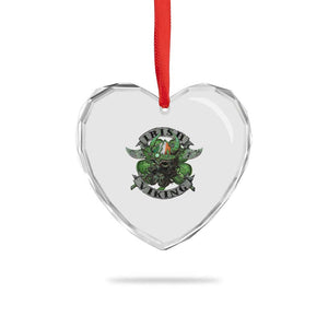 Funny Irish Viking Heart Crystal Glass Ornament Vintage Shamrock Celtic Viking Skull TS11 Print Your Wear