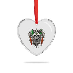Funny Irish Warrior Heart Crystal Glass Ornament Vintage Skull Celtic Cross Ireland Flag TS11 Print Your Wear