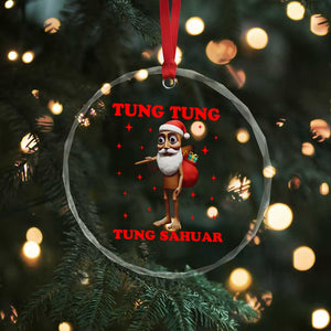 Funny Italian Brainrot Christmas Crystal Glass Ornament Tung Tung Tung Sahur Meme TS14 Print Your Wear