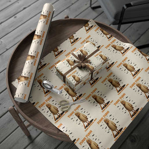 Funny Italian Brainrot Halloween Wrapping Paper Roll Tung Tung Tung Sahur Meme TS14 Beige Print Your Wear
