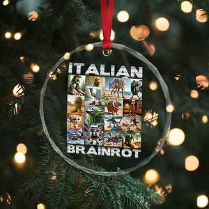Funny Italian Brainrot Meme Art Crystal Glass Ornament Surreal Humor Pop Culture Collage TS02 Print Your Wear