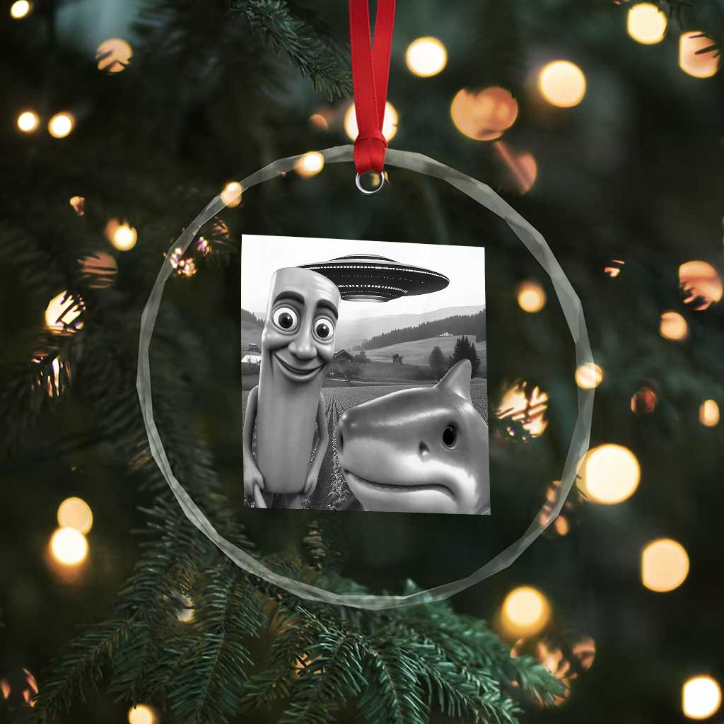 Funny Italian Brainrot Meme Crystal Glass Ornament Funny Tung Tung Tung Sahur Tralalero Tralala Selfie TS10 Print Your Wear