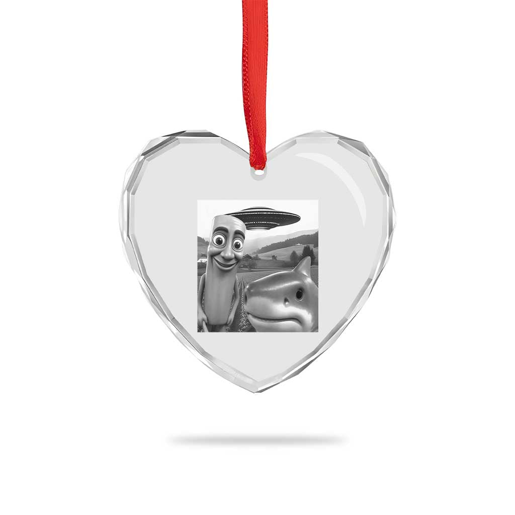 Funny Italian Brainrot Meme Heart Crystal Glass Ornament Funny Tung Tung Tung Sahur Tralalero Tralala Selfie TS10 Print Your Wear