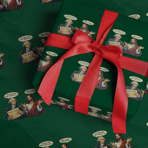 Funny Its Like They Didnt Listen At All Bro Same Meme Wrapping Paper Roll TS11 Green Print Your Wear