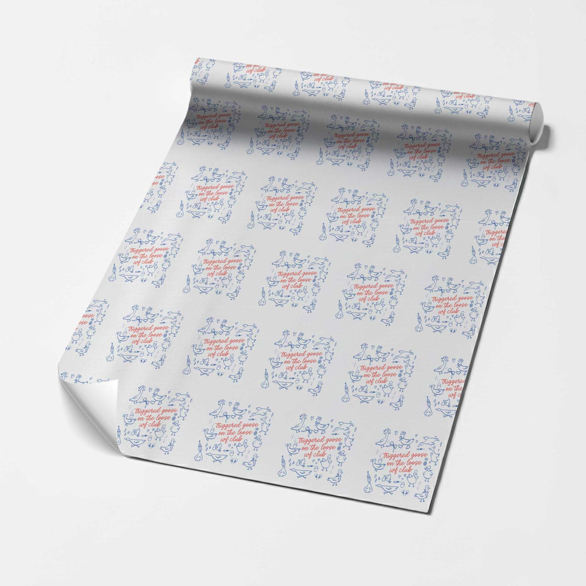 Funny IVF Wrapping Paper Roll Triggered Goose On The Loose Infertility Support TS10 White Print Your Wear
