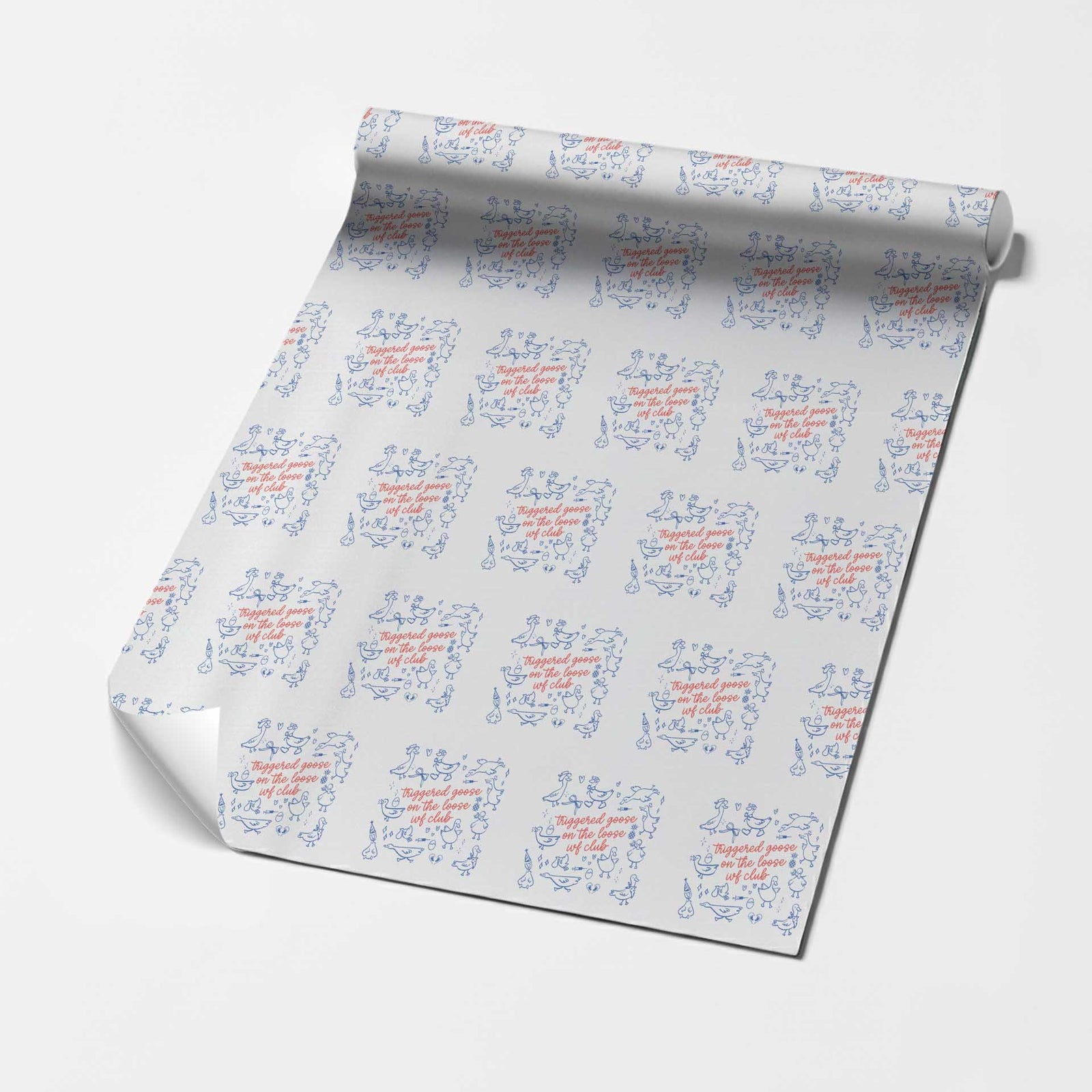 Funny IVF Wrapping Paper Roll Triggered Goose On The Loose Infertility Support TS10 White Print Your Wear