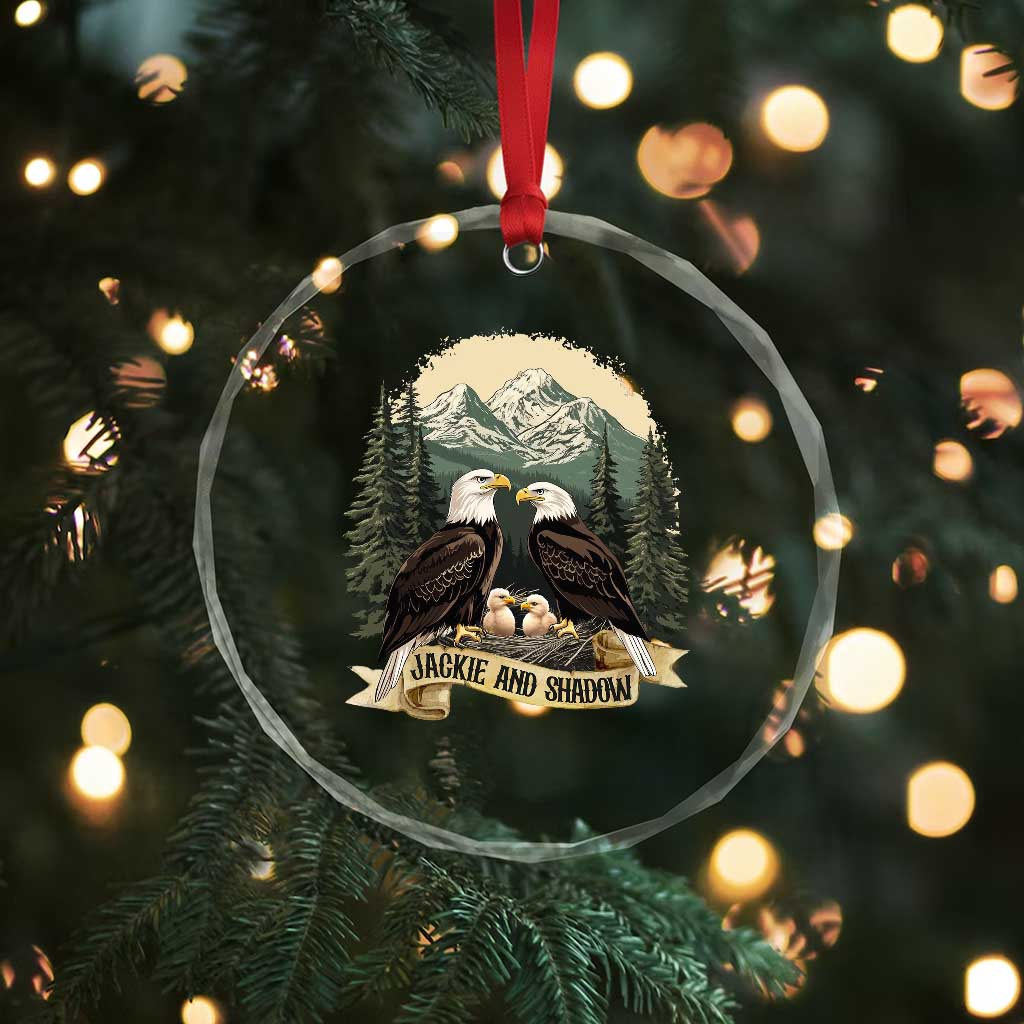 Funny Jackie And Shadow Eagle Family Matching Crystal Glass Ornament Eagle Lover TS11 Print Your Wear