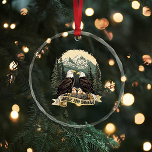 Funny Jackie And Shadow Eagle Family Matching Crystal Glass Ornament Eagle Lover TS11 Print Your Wear