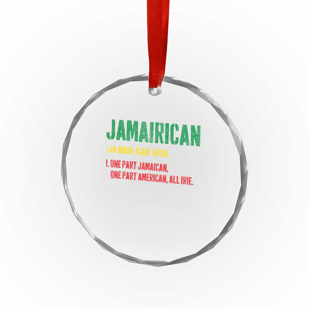 Funny Jamaican American Crystal Glass Ornament Retro Jamairican Roots TS10 Print Your Wear
