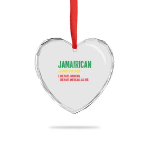 Funny Jamaican American Heart Crystal Glass Ornament Retro Jamairican Roots TS10 Print Your Wear