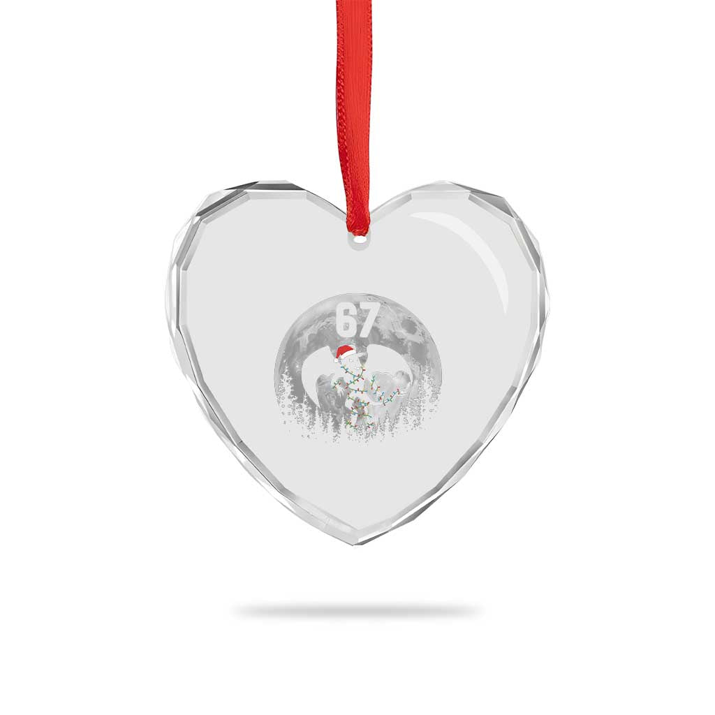 Funny Jersey Devil 67 Christmas Santa Hat Moon Night Stroll Heart Crystal Glass Ornament TS11 Print Your Wear