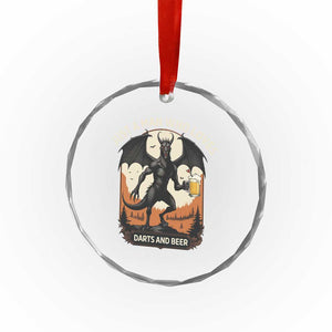 Funny Jersey Devil Loves Darts And Beer Crystal Glass Ornament Cryptid Lover Gift TS12 Print Your Wear
